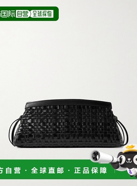 1h可退 香港直邮Staud 女士 Maude 编织皮革手包 H26R3010WFBLK