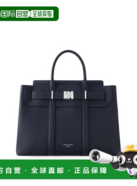 自营欧洲直邮LV路易威登 Georges女士藏蓝色皮革拉链开合手提包