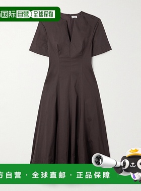 香港直邮Staud 女士 Frances 棉混纺府绸中长连衣裙 R25F2115POEA