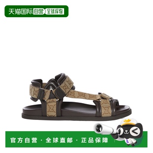 香港直邮Gucci 816496HAAKJ古驰 logo平底凉鞋