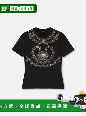 欧洲直邮VERSACE 范思哲 25秋冬 1022561-1A16616_1B000 女士 短T