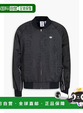 1h可退 香港直邮ADIDAS ORIGINALS X CLOT 男士 提花缎面短夹克 J