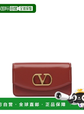 1h可退 香港直邮valentino 华伦天奴 女士 红色皮革斜挎包 7W2B0R