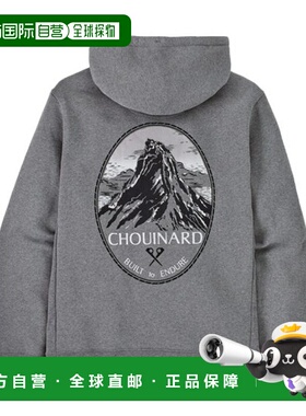 自营欧洲直邮PATAGONIA CHOUINARD CREST男士灰色再生聚酯连帽卫