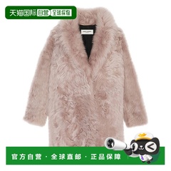 香港直邮Saint Laurent 圣罗兰 女士 羊毛皮长款大衣 708010YF2AF