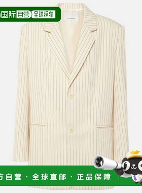 1h可退 香港直邮The Frankie Shop 女士 Aiden 细条纹斜纹布西装