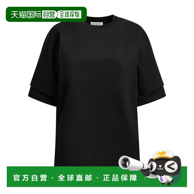 1h可退 香港直邮ALAIA 女士T恤 AA9I0025J103C999BLACK SS2026 黑