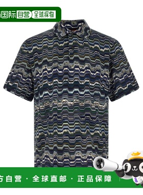 1h可退 香港直邮MISSONI 米索尼 男士 之字形提花 Polo 衫 US26S2