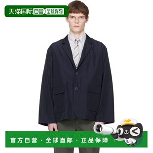 1h可退 香港直邮Thom Browne 汤姆 布朗 男士 海军蓝 Packable Fl