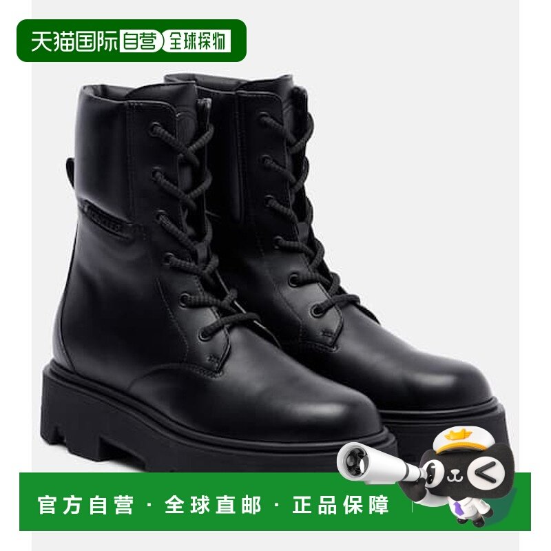 1h可退 香港直邮Moncler 盟可睐 女士 Aurea 皮质战地靴厚底鞋,女鞋,时装靴,淘宝优惠券,粉丝福利购,淘宝优惠卷