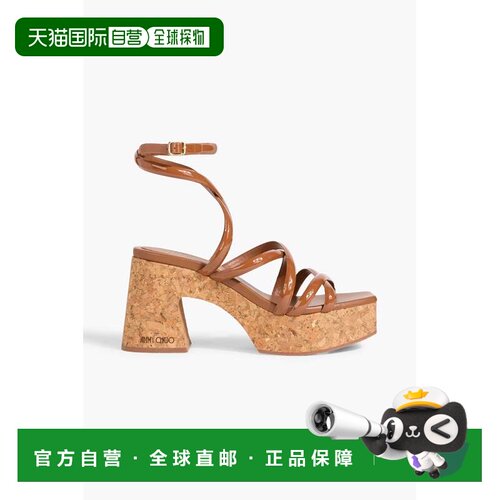 香港直邮Jimmy Choo 周仰杰 女士 Cecelia 95 漆皮防水台凉鞋 CEC