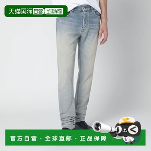 1h可退 香港直邮AMIRI 男士 仿古靛蓝色紧身牛仔裤 PXMD002DE406