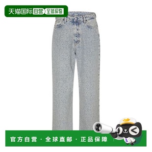 自营欧洲直邮ACNE STUDIO 1981 交织字母直筒牛仔裤直筒裤