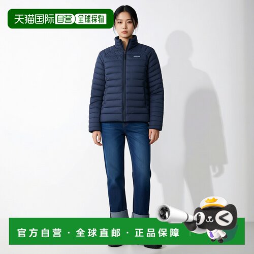自营欧洲直邮PATAGONIA DOWN SWEATER女士深蓝色再生尼龙拉链羽绒