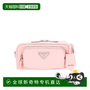 女士 1h可退 普拉達(dá) 徽標(biāo)拉鏈斜挎包 香港直郵Prada 1BH198V400