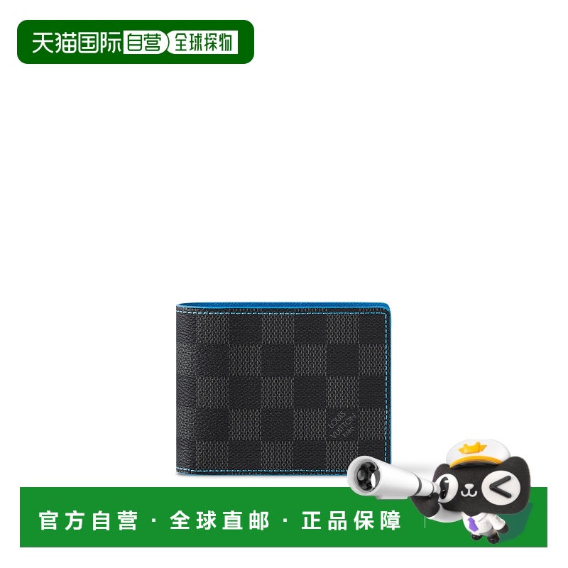 欧洲直邮LV/路易威登 Victorine女士棋盘格帆布翻盖按扣钱包钱夹