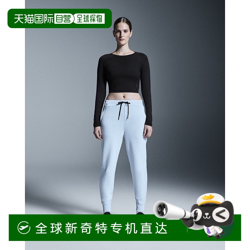 欧洲直邮On昂跑 女士北极白再生聚酯纤维可调节腰带运动裤