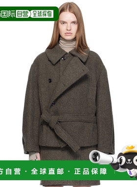 1h可退 香港直邮Lemaire 女士 卡其色 Short Asymmetrical Bathro