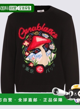 1h可退 香港直邮Casablanca 男士 黑色毛线衫 MPF25KW111801