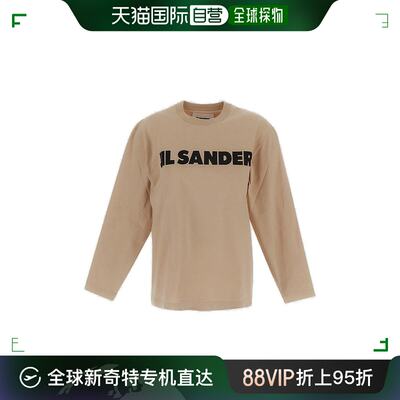 香港直邮Jil Sander 吉尔 桑达 女士 徽标印花圆领 T 恤 J02GC010