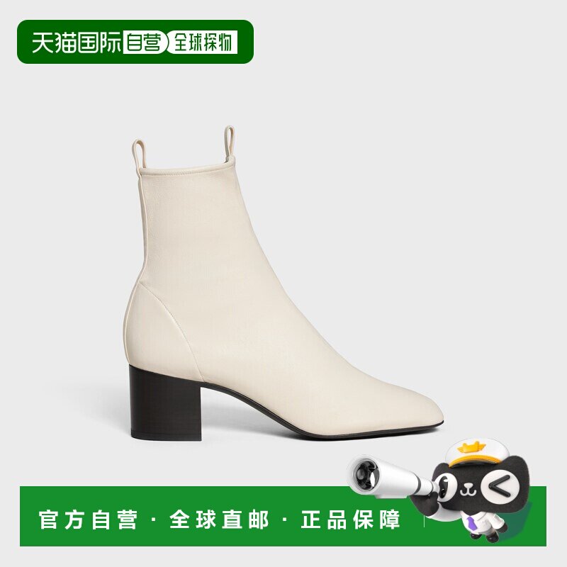 欧洲直邮CELINE (Chi) CHERI - 拉链短靴踝靴女靴弹力羊皮