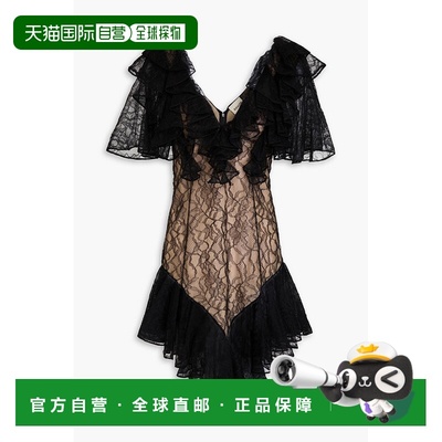 香港直邮KHAITE 女士 Eyona 荷叶边凸纹蕾丝迷你连衣裙 536147020