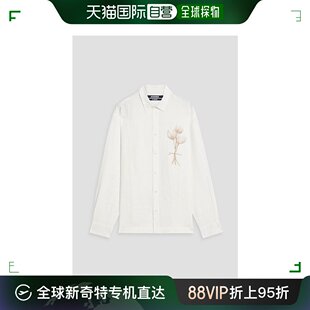 香港直邮Jacquemus 215SH0021050 刺绣印花亚麻衬衫 男士