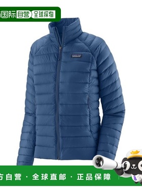 自营欧洲直邮PATAGONIA DOWN SWEATER女士深蓝色再生尼龙拉链羽绒