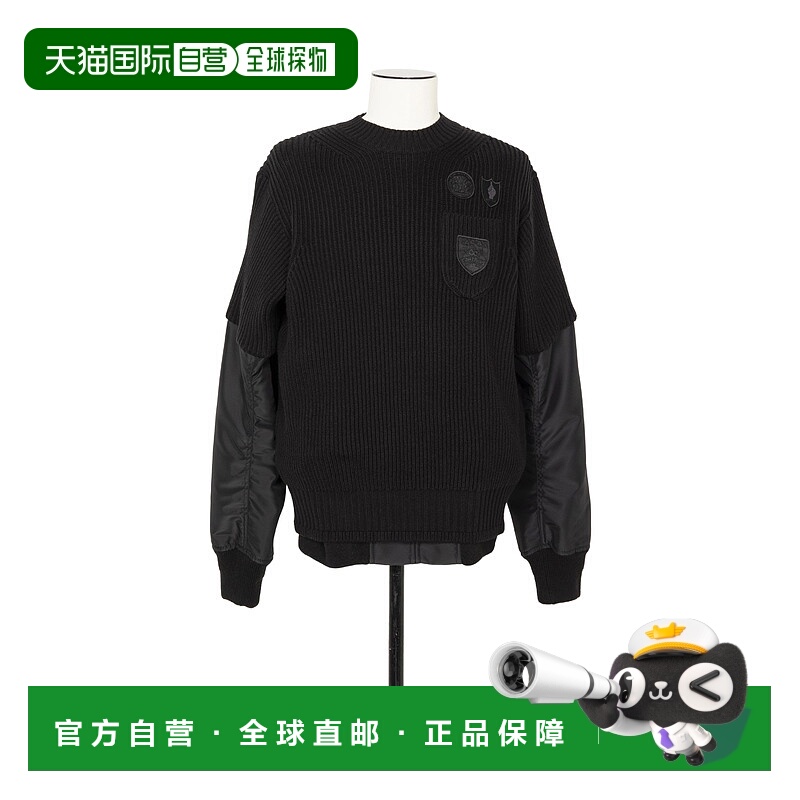 香港直邮Sacai 长袖拼接毛衣 2403550M针织