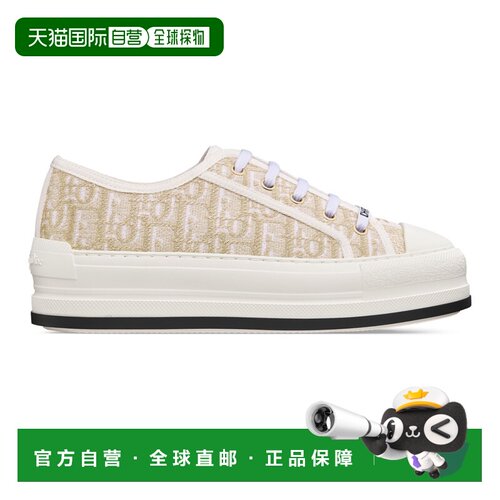 自营1h可退 欧洲直邮DIOR迪奥 Walk'n'Dior女士淡金色棉质金属丝