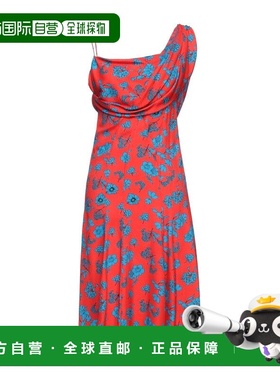 香港直邮versace 范思哲 女士 真丝连衣裙 red红色 舒适时尚