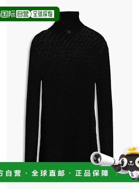 香港直邮TOTÊME 女士 钩花高领上衣 242WRT1776YA0040001BLACK