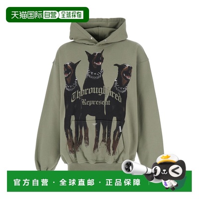 1h可退 香港直邮Represent 男士 Fixed and on Front 绿色带帽长