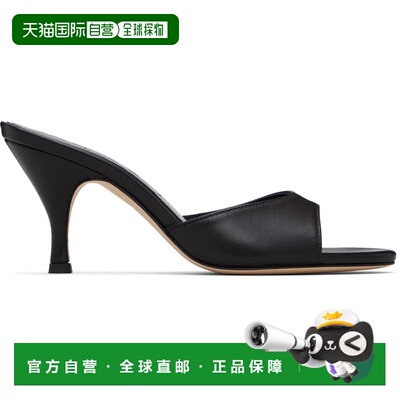 1h可退 香港直邮aeyde 女士 黑色 Samia Stiletto Mule 凉鞋 A11H