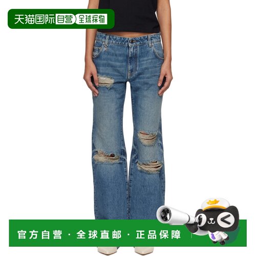 香港直邮AMIRI女士牛仔长裤牛仔裤直筒裤 【付后1h可退】