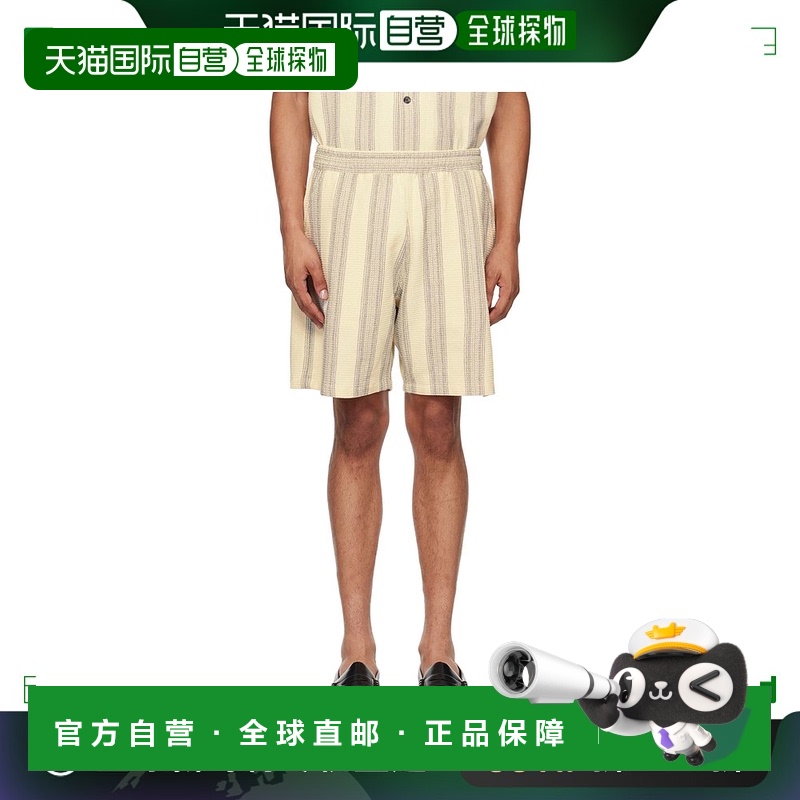 香港直邮Carhartt 卡哈特 男士 米色 Dodson Stripe 短裤 I033692