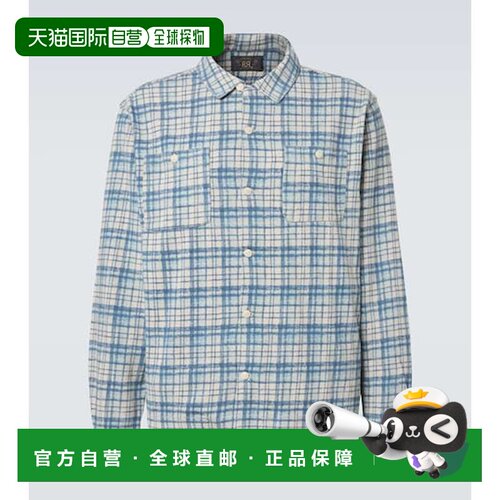 香港直邮ralph lauren rrl 拉夫 劳伦RRL 男士 格子棉质亚麻针织