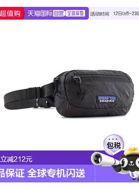 自营欧洲直邮PATAGONIA TERRAVIA黑色再生尼龙拉链开合腰包男女通