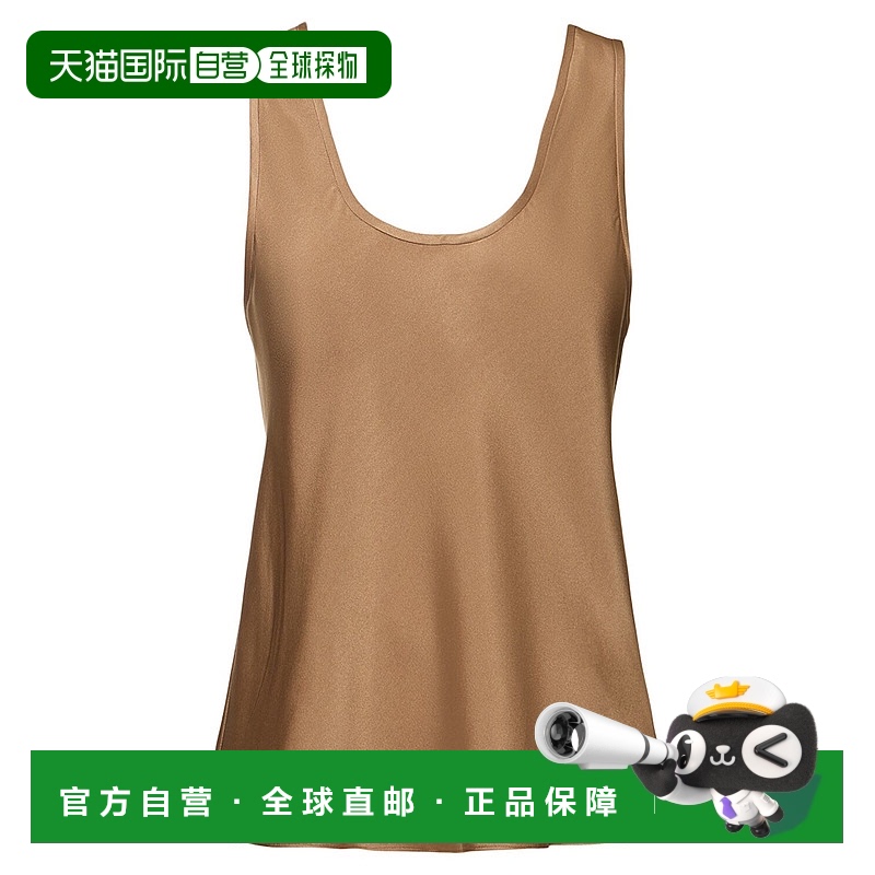 香港直邮ANINE BING 女士 Lea真丝绸缎背心 brown棕色 舒适时尚