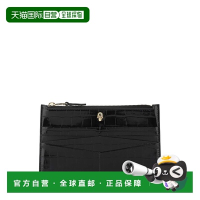 1h可退 香港直邮Alexander McQueen 亚历山大 麦昆 女士 黑色皮革
