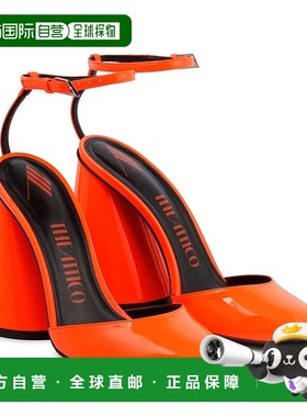 1h可退 香港直邮The Attico 女士 Luz 漆皮浅口鞋 orange橙色 舒