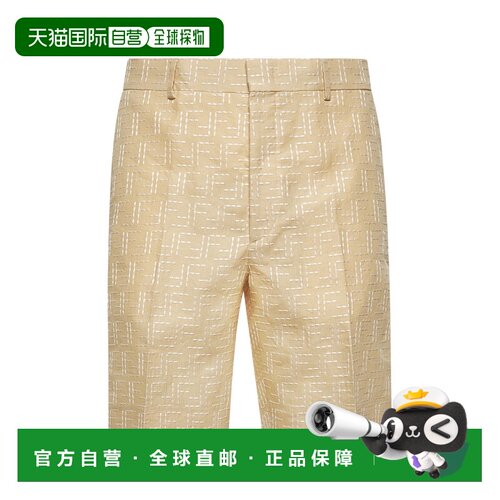 1h可退 香港直邮FENDI 男士短裤 FB0821AU6YF0PKL CO 花色 Linen