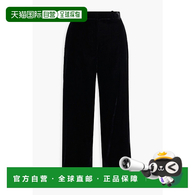 香港直邮THEORY 希尔瑞 女士 天鹅绒阔腿裤 N1005210BLACK