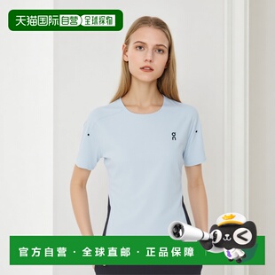 自营欧洲直邮ON昂跑 PERFORMANCE女士北极白短袖速干T恤合成纤维