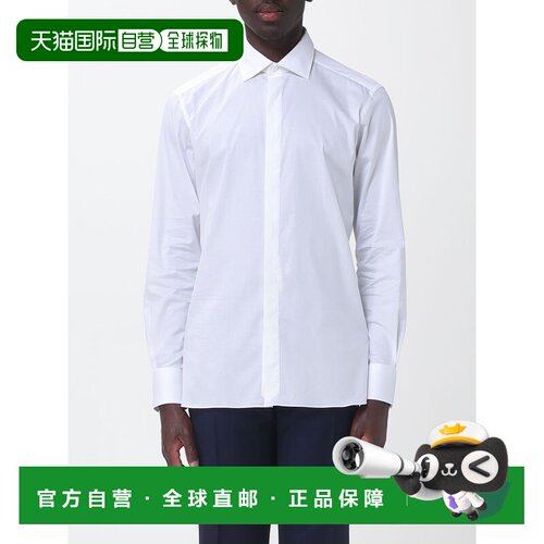 香港直邮Z ZEGNA 男士衬衫 9MFCMT301350A3100 SS2026 白色男装