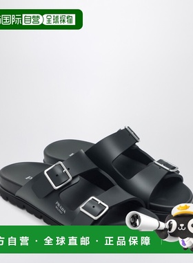 香港直邮Prada 普拉达 女士 黑色皮质凉拖 1XX7920203LKK