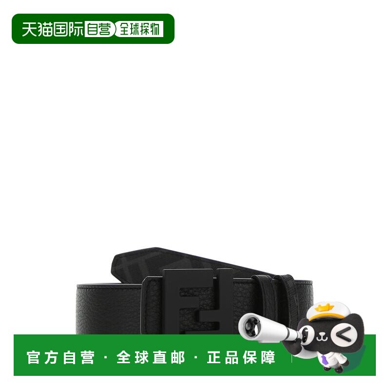 香港直邮FENDI 男士腰带 7C0432AH8YF0QA1 CO 黑色 Black leather