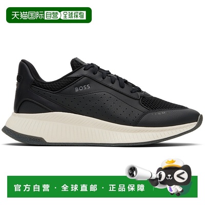 1h可退 香港直邮BOSS 波士 男士 黑色 TTNM Evo Fishbone Sole 运