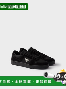 自营欧洲直邮Prada普拉达 centre-ville系列男士黑色小牛皮金属三