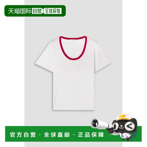 香港直邮The Row 女士 Pomorie Two-Tone 棉针织T恤 6338Y560